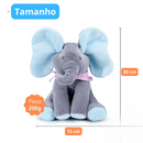 Elefante de Pelúcia Esconde-Esconde - Canta Música e Interage