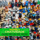 Crie Seu Próprio Minifigure – Peças Personalizáveis 16/40/72/128 Peças