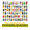 Crie Seu Próprio Minifigure – Peças Personalizáveis 16/40/72/128 Peças