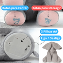 Elefante de Pelúcia Esconde-Esconde - Canta Música e Interage